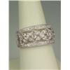 Image 1 : Exquisite 14 karat white gold ladies custom  made vintage style ring pave set with approx.  1.00 car