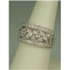 Image 2 : Exquisite 14 karat white gold ladies custom  made vintage style ring pave set with approx.  1.00 car