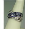 Image 2 : Terrific 18 karat white gold heavy ladies  custom made ring channel set with over 50  baguette cut C