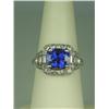 Image 4 : Spectacular ladies Platinum vintage design  ring fine set with a center extra fine blue  sapphire we