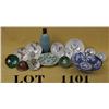 Image 1 : Large lot of dozens of Japanese saki cups,  small plates, containers, etc., mostly  decorated and be