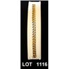 Image 1 : 18kt two-tone link bracelet weighing 36  grams, set with diamonds. Est: $2,000 -  $2,500