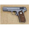 Image 2 : Colt Model 1903 semi-auto pistol, .32 cal.,  3-3/4” barrel, blue finish, checkered Colt  medallion w