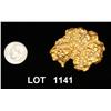 Image 1 : Authentic and natural gold nugget, 55.9 grams  (1.972 oz). Est: $2,750 - $5,500