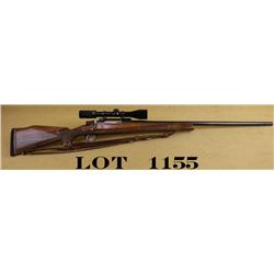 Custom bolt-action sporting rifle on 98  Mauser action, showing Flaig Ace barrel in  .264 Winchester