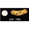 Image 1 : Authentic and natural gold nugget, 89.6 grams  (2.233 oz). Est: $3,200 - $6,500