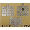 Image 1 : Lot of 57 walking-liberty fifty-cent pieces,  various dates, circulated. Est: $250 - $500
