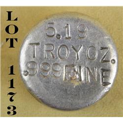 5.19 oz silver .999% fine. Est: $150 - $300