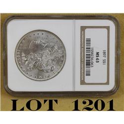 1897-S US Morgan dollar, NGC graded MS63.  Est: $35 - $70