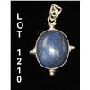 Image 1 : Sterling silver pendant showing lapis lazuli  cabochon. Est: $100 - $150