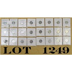 Lot of 24 steel War Cents, various  conditions. Est: $100 - $300