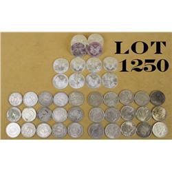 Lot of 15 Morgan silver dollars, 15 Peace  Dollars, some uncirculated; 20 1oz silver  eagles from US