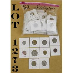 Large lot of foreign coins, turn of the  century to 1980’s. Est: $100 - $300