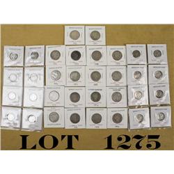 18 Barber quarters, 1895 to 1900 dates. Other  misc. coins, not graded. Est: $100 - $300