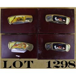 Lot of 4 commemorative folding knives. Great  gifts! Est: $100 - $300