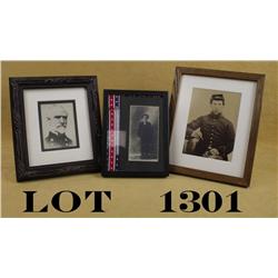 Sepia tone photo, ID’d on back as Levi  Peckham in Civil War uniform. Along with two  other photos o