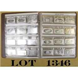 48 1oz silver bars, .999 sterling, various  artworks. Est: $700 - $1,400