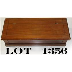 Antique wooden storage cabinet approx. 36”  wide, approx.  9” high and approx.  14” deep  in overall