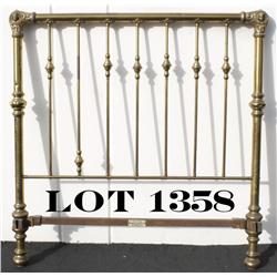 Beautiful antique brass bed head and foot  pieces (no side rails) approx. 56” wide with  an approx. 