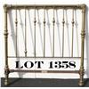 Image 1 : Beautiful antique brass bed head and foot  pieces (no side rails) approx. 56” wide with  an approx. 