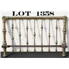 Image 3 : Beautiful antique brass bed head and foot  pieces (no side rails) approx. 56” wide with  an approx. 