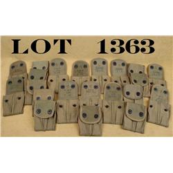 Lot of approx. 25 WW I era US double magazine  pouches for 1911 style pistol magazines,  most in exc