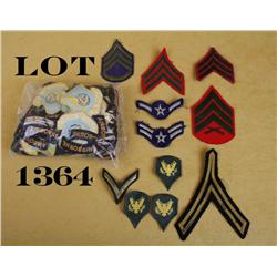 Bonanza lot of primarily U.S. military cloth  patches, approx. 100 including Airborne   patches, Air