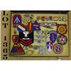 Image 1 : Lot of approx. 40, mostly U.S., military  patches and pins contained in a large riker  case includin