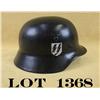 Image 1 : German Model 42 helmet with leather liner in  overall good condition with later applied  emblems.   