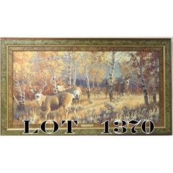 Beautifully framed reproduction of original  art by Nancy Glazier entitled "Morning Gold",  1998, 34