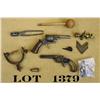 Image 1 : Misc. collectors lot including an antique  pinfire revolver in parts, the frame and  barrel only of 