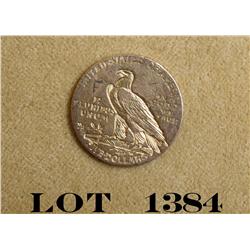 US $5 circulated, inscribed with 2 initials  on reverse. Est: $200 - $400