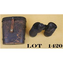 Large Baush & Lomb WWII-era binoculars marked  “U. S. Army”. The binoculars remain in good  to very 