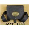 Image 1 : Lot of three leather accessories including a  US marked cartridge pouch in worn condition;  a should