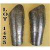 Image 1 : Armor display of two pieces approx. 17” x 7”  each and appear to be upper leg covers, age  unknown b