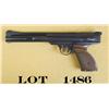 Image 2 : Daisy Power Line 717 air pistol, .177 cal.,  13” barrel, black finish, checkered thumb  rest wood gr
