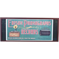 Edison Phonograph & Records Paper Advertisement