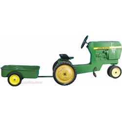 Vintage Metal John Deere Tractor Pedal Car