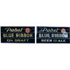 Image 1 : Lot Of 2 Pabst Blue Ribbon Beer Tin Signs