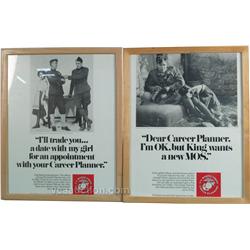 Lot Of 2 World War II Marine Corp. Career Recruiting Po