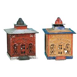 Lot Of 2 Hall's Excelsior Bank's Cast-Iron Mechanical B