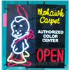 Image 1 : "Mohawk Carpet" Neon & Plastic Open Sign