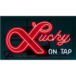 "Lucky On Tap" Neon Sign