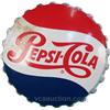 Image 1 : "Pepsi-Cola" Tin Bottle Cap Sign c1953