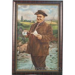 Old Overholt Whiskey Canvas Sign