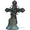 Image 1 : Heavy Metal Wall Mount Embossed Bell c1800's