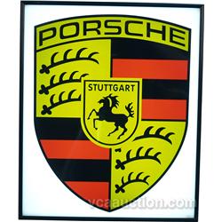 Plastic Light-Up "Porsche" Dealer Sign