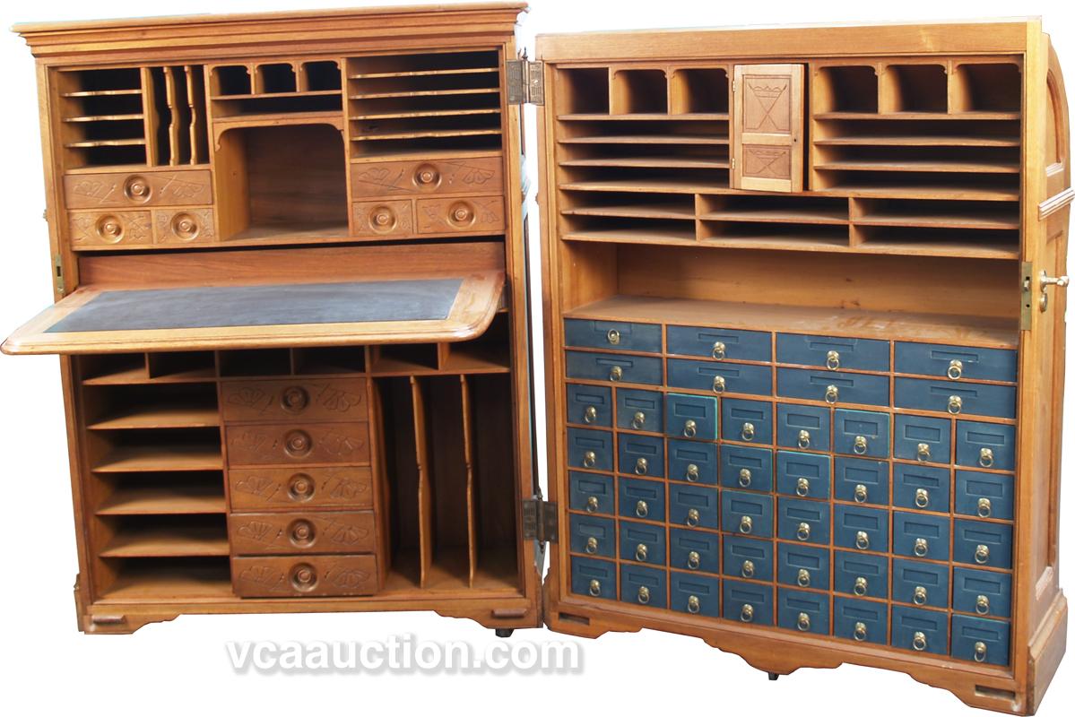 Early Oak Moores Desk Unit