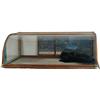Image 1 : Early Store Countertop Glass & Oak Curved Front Display
