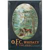 Image 1 : O.F.C. Whiskey Tin Sign Over Cardboard
